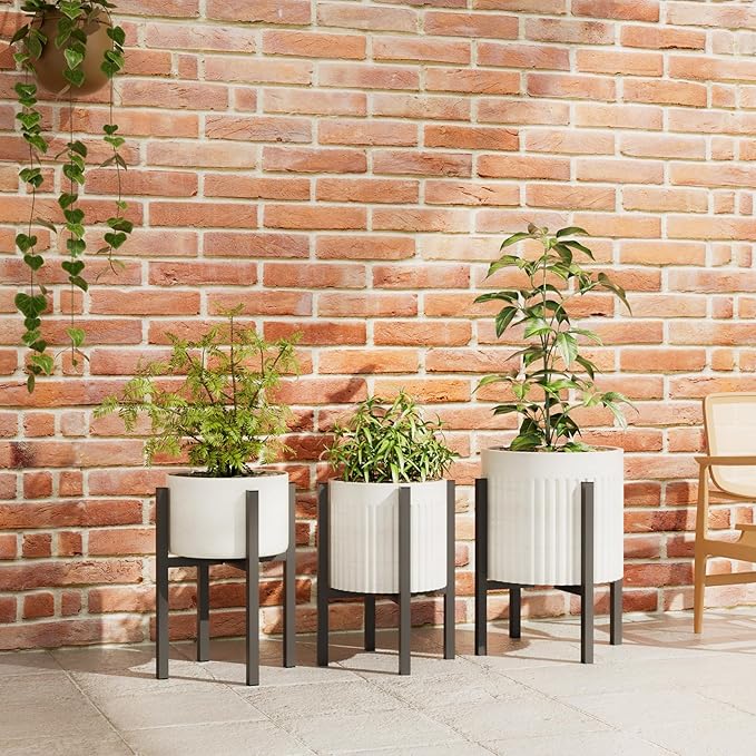 2-Pack Adjustable Metal Plant Stand Indoor Outdoor - Image 7