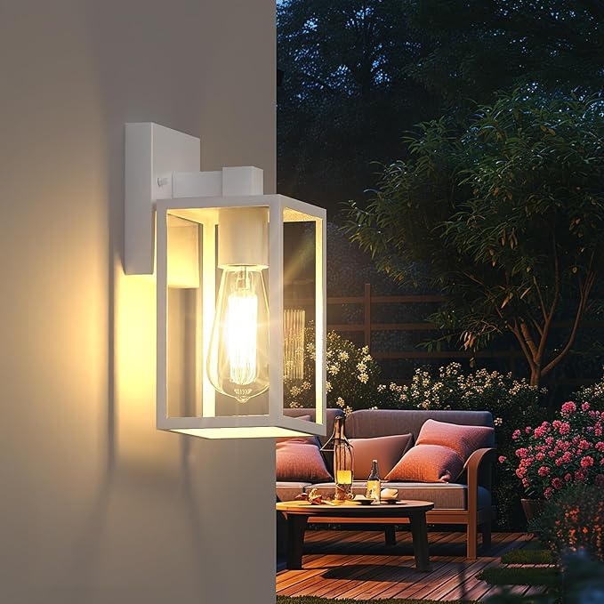 WIHTU White Outdoor Lights for House, LED Exterior Front Porch Light fixtures - Image 8