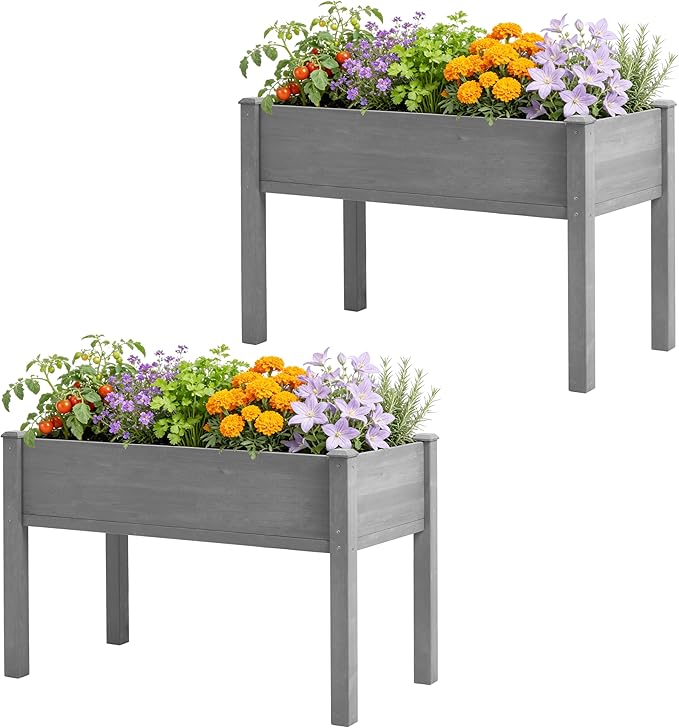 SoliWood Set of 2 Raised Garden Bed by OutdoorFurniture