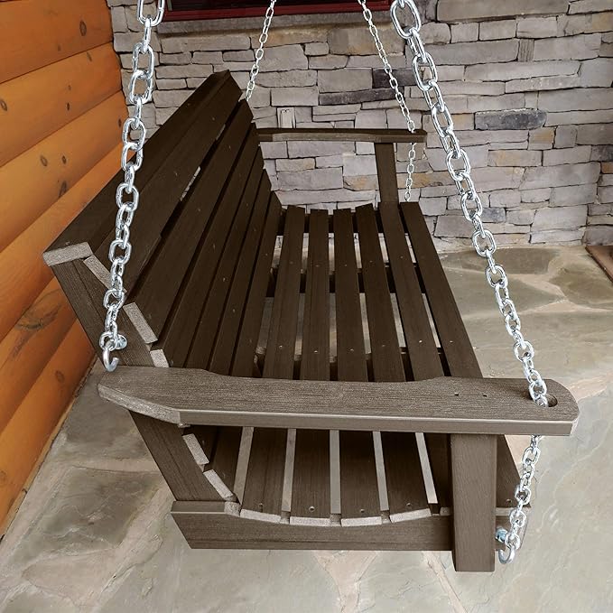 highwood Weatherly Porch Swing, 4 Feet, Weathered Acorn - Image 3