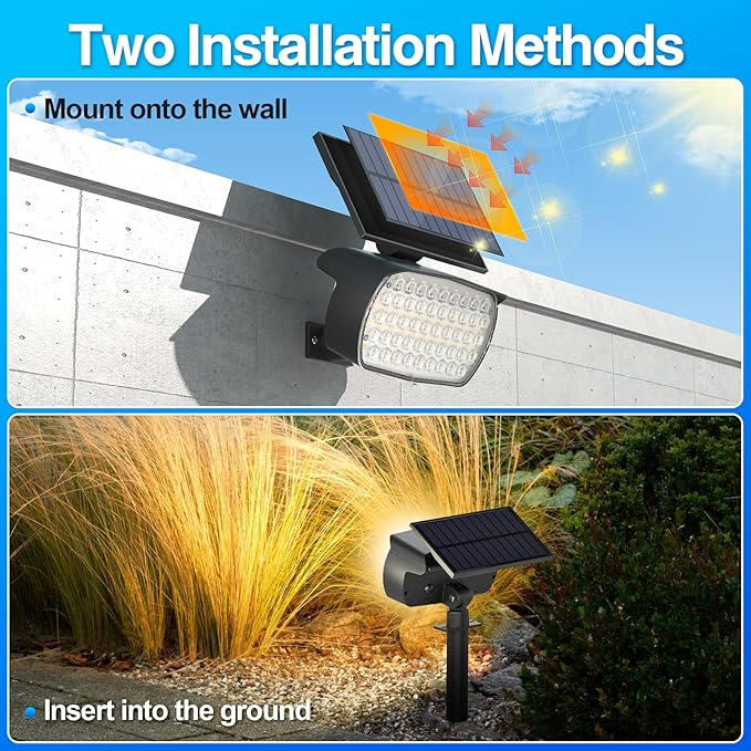 108 LED Solar Spot Lights Outdoor, Solar Lights Outdoor IP65 Waterproof - Image 3