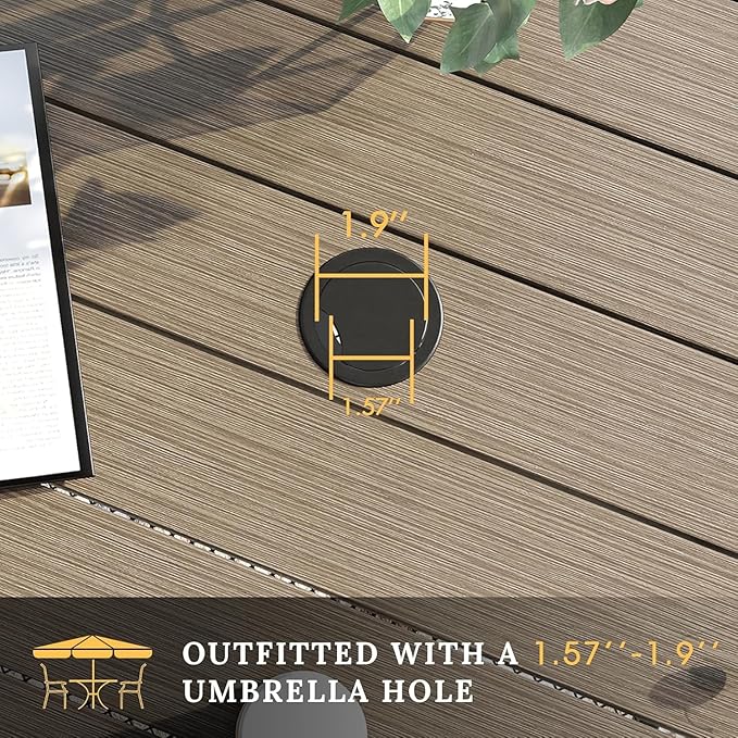 VICLLAX Outdoor Dining Set for 4, 5 Pieces Patio Dining Furniture Set - Image 6