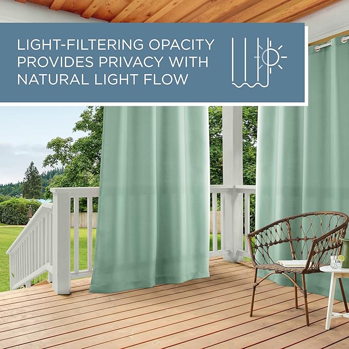 TOWN & COUNTRY BASICS Cabana Solid Heavyweight Indoor Outdoor Curtains - Image 9