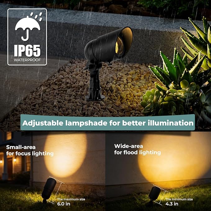 Gardencoin Low Voltage Landscape Spotlight, 12V LED Outdoor Landscape Lighting - Image 5