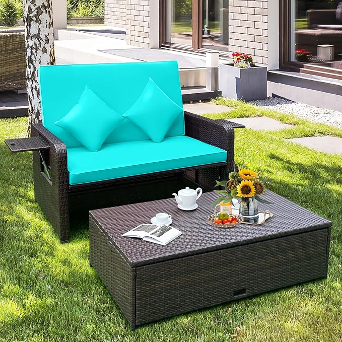 Tangkula Patio Rattan Daybed - Image 3