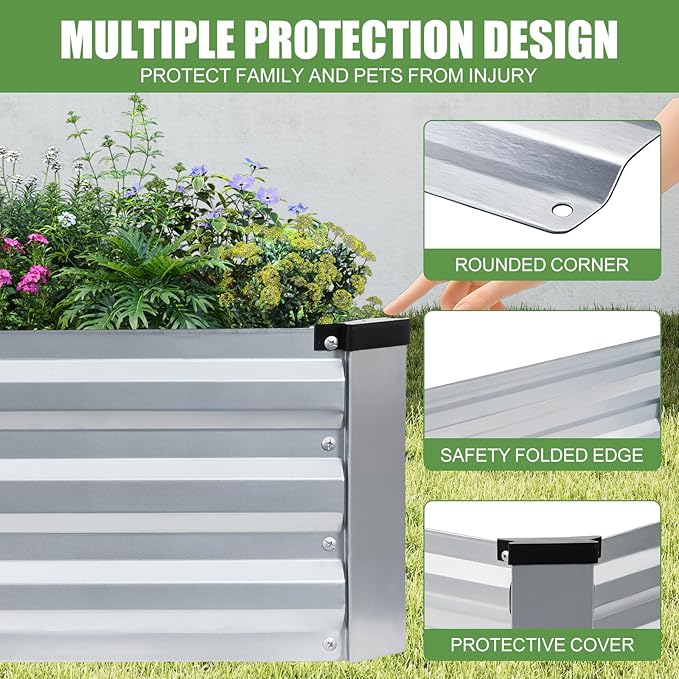 Galvanized Raised Garden Bed Outdoor | Metal Raised Garden Bed - Image 4