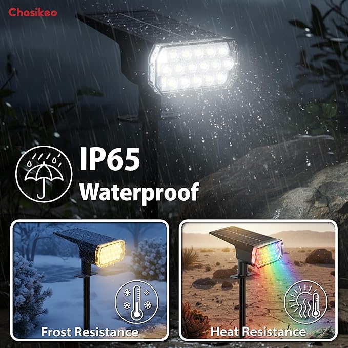 Solar Lights Outdoor Waterproof, LED Solar Spot Lights Outdoor, 7 Color - Image 6