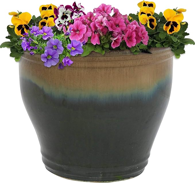 Sunnydaze Large Ceramic Plant Pot by SunnydazeDecor