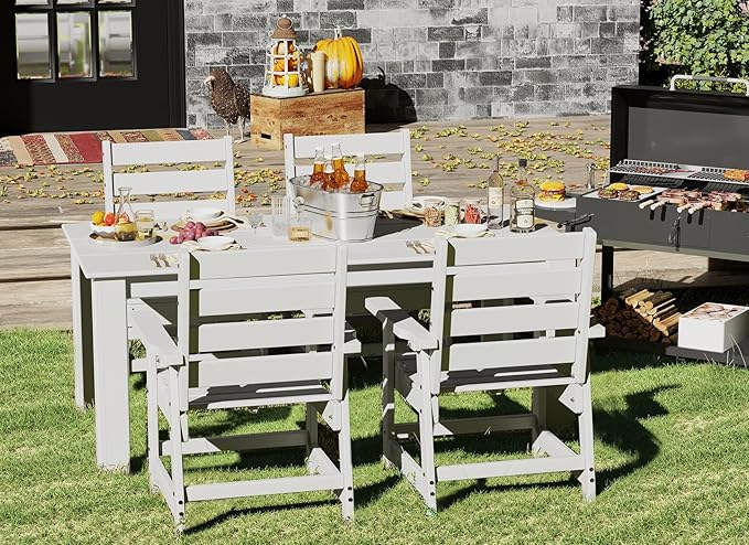 GREENVINES Outdoor Dining Table | 67’’ | HDPE | Rectangle Tables - Image 4