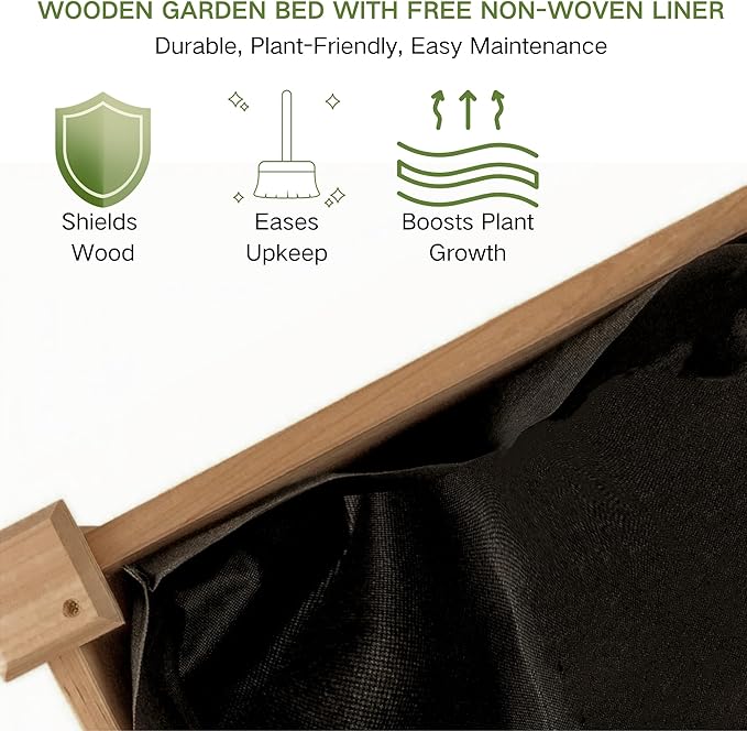 34x18x30in Wooden Raised Garden Bed - Image 3