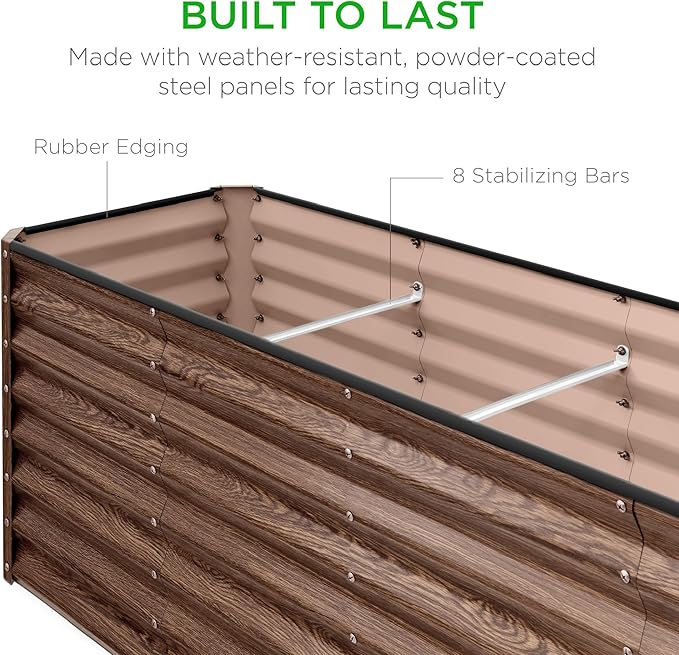 Best Choice Products 8x2x2ft Raised Outdoor Metal Garden Bed, Deep Root Box - Image 7