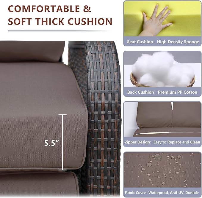 ATR ART TO REAL Outdoor Recliner, Outdoor Wicker Recliner Chair - Image 5