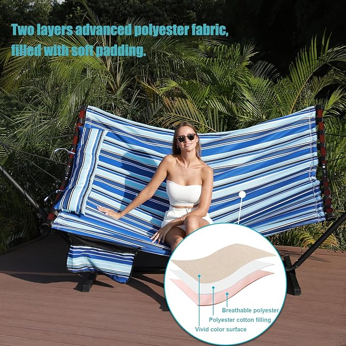 TegerDeger 12FT 2 Person Hammock Large Hammock 450LB Capacity - Image 5