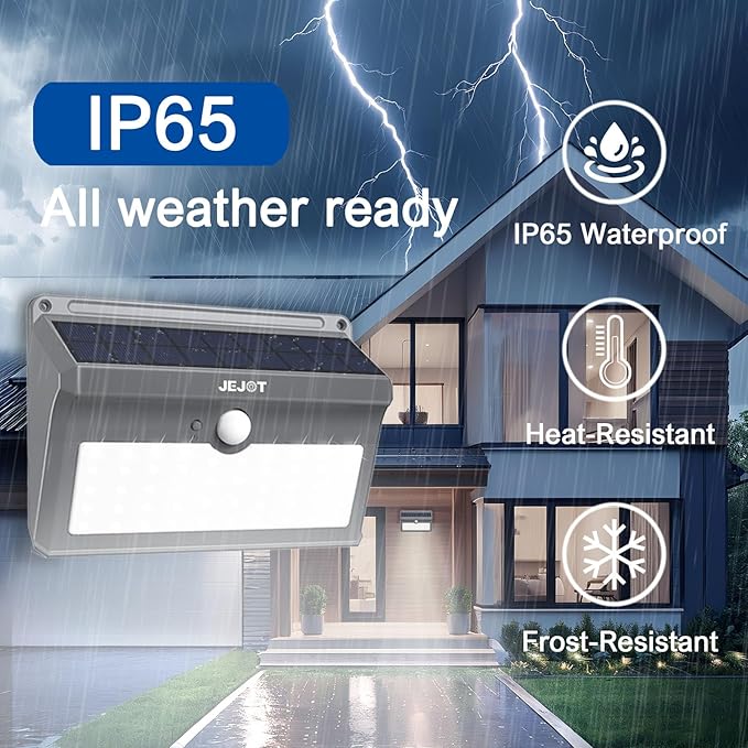 6 Pack Solar Motion Lights Outdoor Waterproof, 270° Wide Angle, 3 Modes Solar - Image 2
