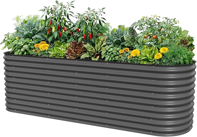 32" Extra Tall Raised Garden Bed Kits, 2.5 x 9.5 x 2.7ft Deep Root 10 in 1 by VegoGarden
