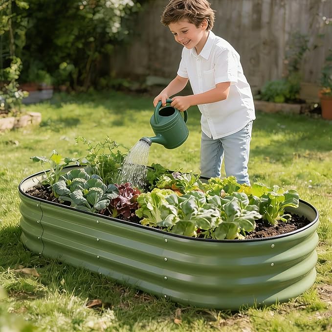 Galvanized Raised Garden Bed Outdoor, Rust-Resistant Garden Planter Box - Image 9