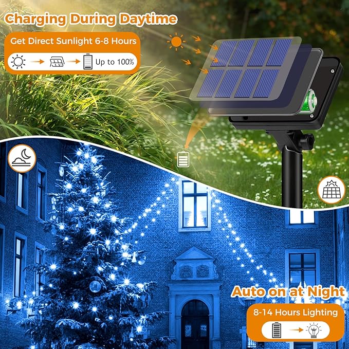 2 Pack Solar String Lights for Outside - Image 3