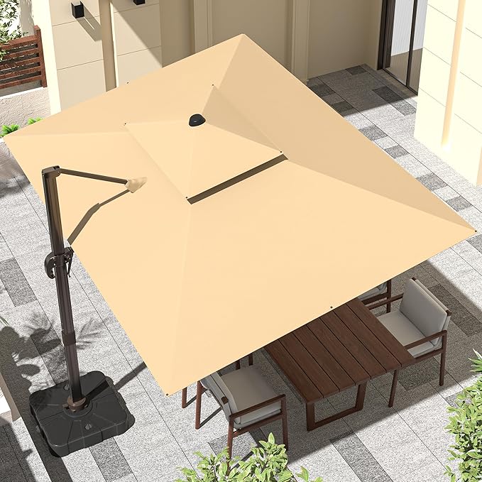 9' X 12' Cantilever Outdoor Patio Umbrellas by ORYNTREX