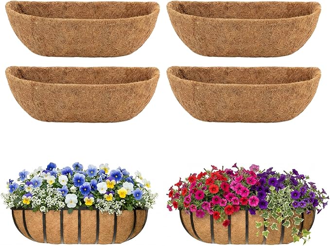 4 Pcs 30 Inch Trough Coco Liner by Unknown