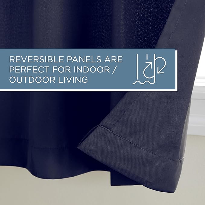 TOWN & COUNTRY BASICS Cabana Solid Heavyweight Indoor Outdoor Curtains - Image 7
