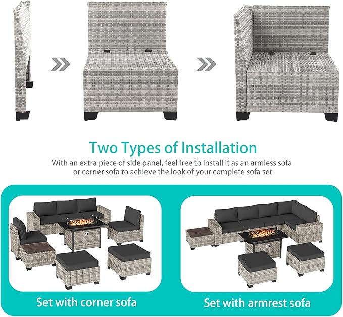 9-Piece Outdoor Patio Furniture Set - Image 2