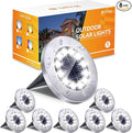 Biling Solar Ground Lights Outdoor 8 Packs, 12 LEDs Bright Flat Solar Lights by biling