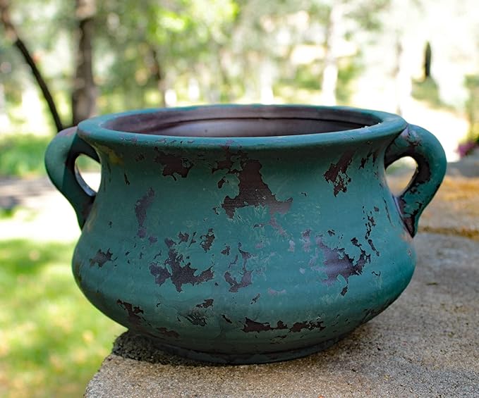 Egyptian Era Designed Earthen Ware Terra-Cotta Vessel/Planter - Image 3