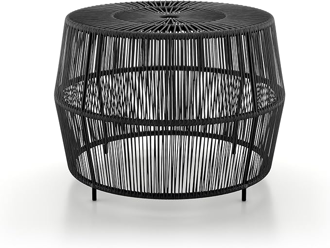 Furniture of America Ysar Boho Rattan Round Coffee Table Outdoor by FurnitureofAmerica