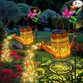 2 Pack Solar Powered Butterfly Watering Can Lights Waterproof Outdoor Decor by YJFWAL