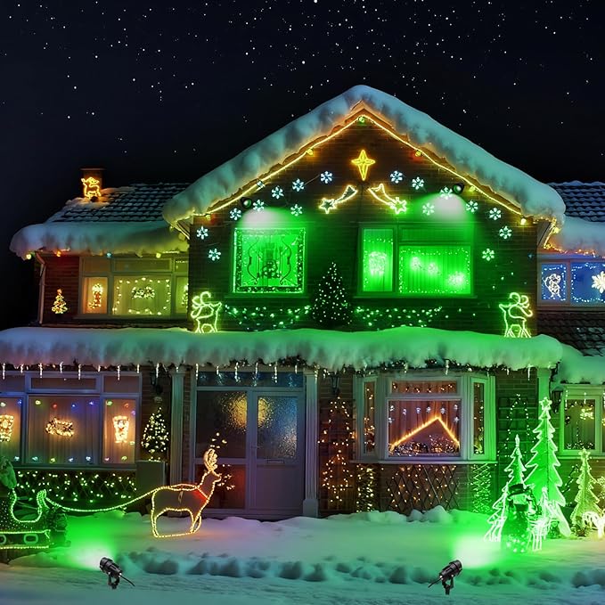Christmas Spot Lights Outdoor Landscaping Spotlight, 12W Green LED Landscape - Image 6