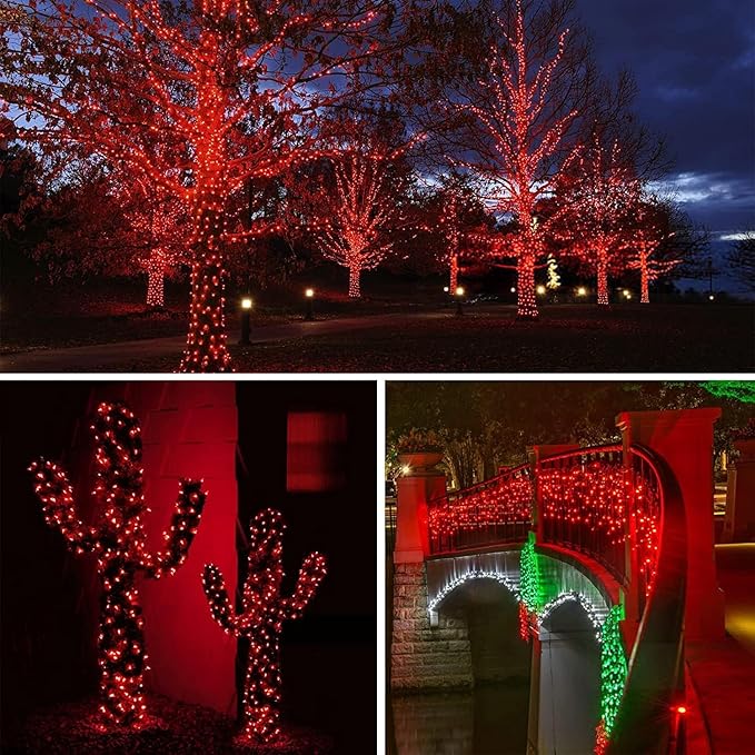 66Ft 200 LED Christmas Fairy Lights Plug in, Waterproof String Lights Outdoor & - Image 3