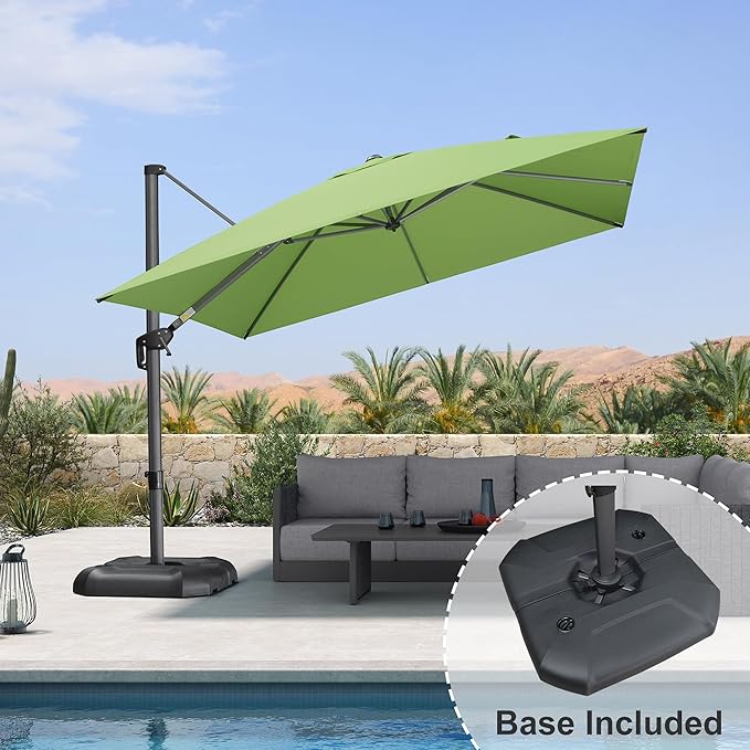 PURPLE LEAF 10 Feet Square Cantilever Umbrella Patio Umbrella - Image 2
