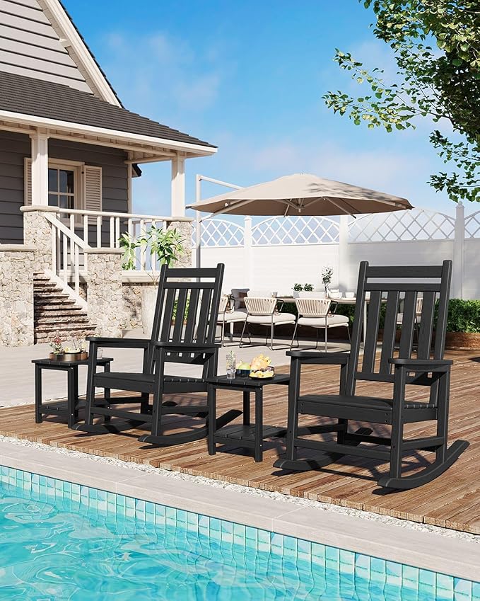 HDPE Rocking Chair Outdoor Set of 4 - Image 7