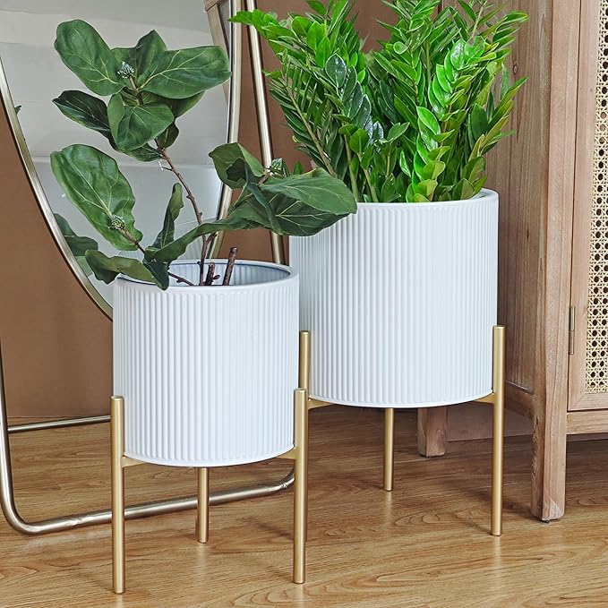 ARNIS Modern Planter Pots, Decorative Floor Planters, Metal Pots - Image 5