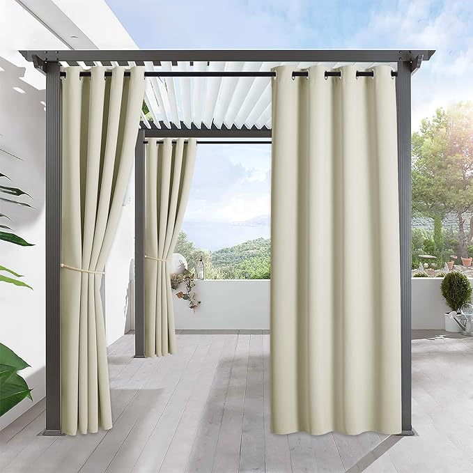 RYB HOME Patio Curtains Outdoor by RYBHOME