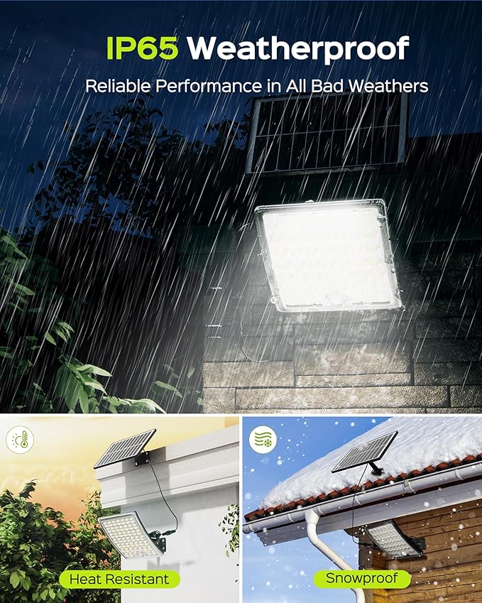 JACKYLED Solar Lights Outdoor Waterproof, Motion Sensor Security Flood Lights - Image 7