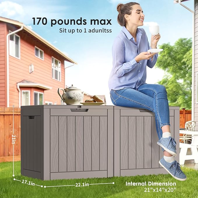 DRATO Deck Boxes, 30 Gallon Outdoor Storage Box - Image 7