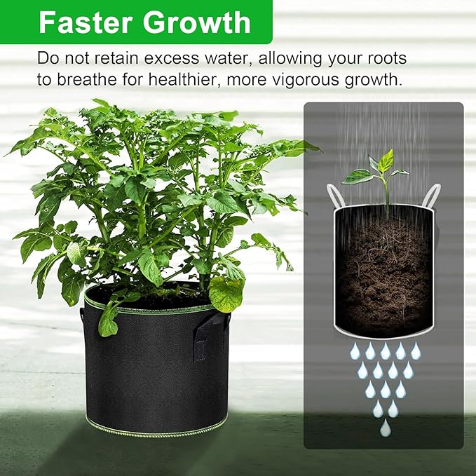 3 Gallon Grow Bags 6 Pack - Image 3