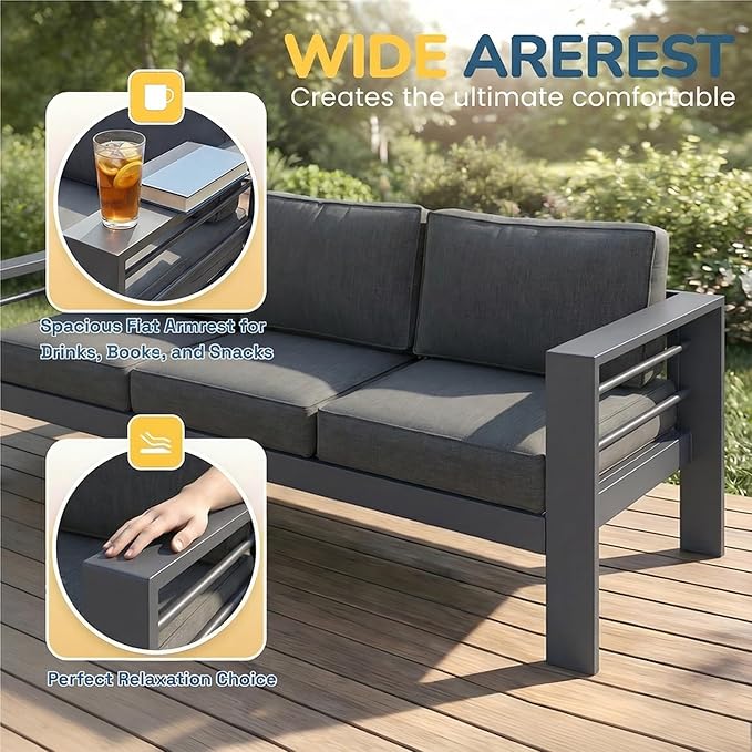 Solaste Aluminum Patio Furniture Set - Image 3