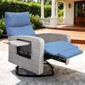 Outdoor Recliner Chair Set of 2, Wicker Patio Recliners by zzw
