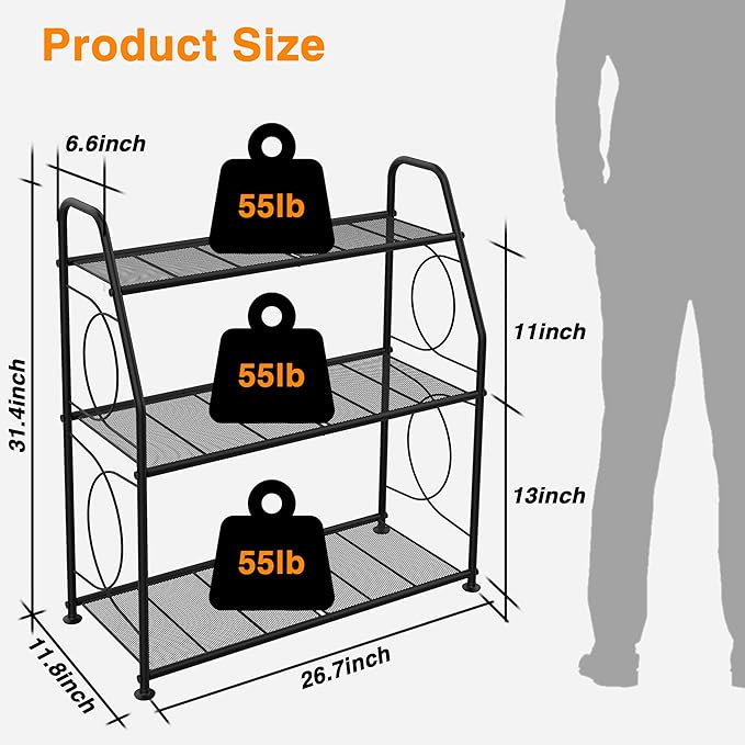 Plant Stand, 3 Tier Plant Shelf - Image 6