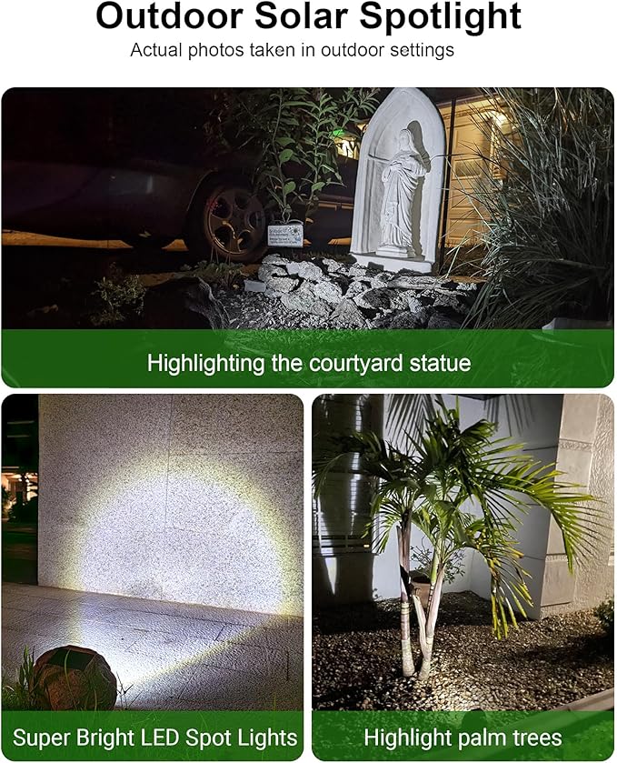 Outdoor Solar rock lights, IP65 Waterproof LED Super Bright spotlights - Image 3