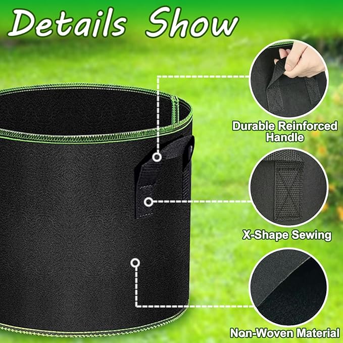 3 Gallon Grow Bags 6 Pack - Image 6