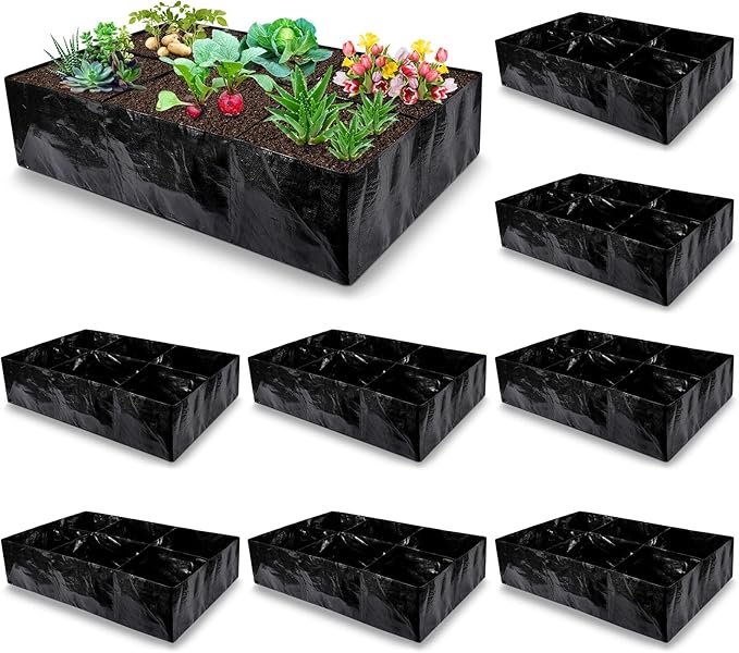 Woanger 8 Pcs 35 Gallon Fabric Raised Garden Bed Garden Bags to Grow Vegetables by Woanger