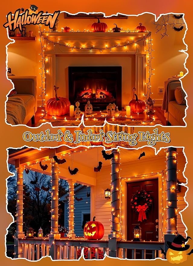 Brightown 4 Pack Solar Halloween Lights, Total 184FT 480 LED Solar String - Image 7