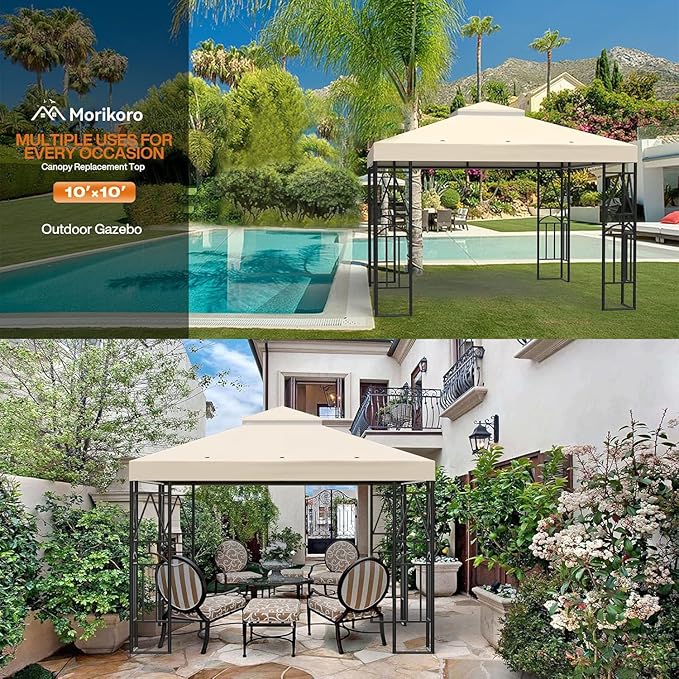 10x10 Canopy Replacement Top Double Tiered Gazebo Cover - Image 5