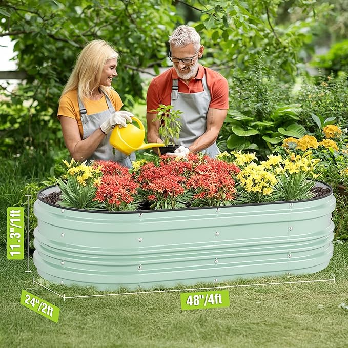 WORKPRO 2PK 4x2x1ft Galvanized Raised Garden Bed Set, Rust & Corrosion - Image 2
