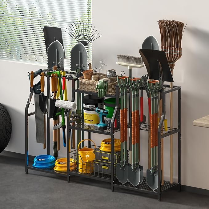 keomaisyto Garden Tool Organizer, Heavy Duty Yard Tool Tower Rack - Image 6