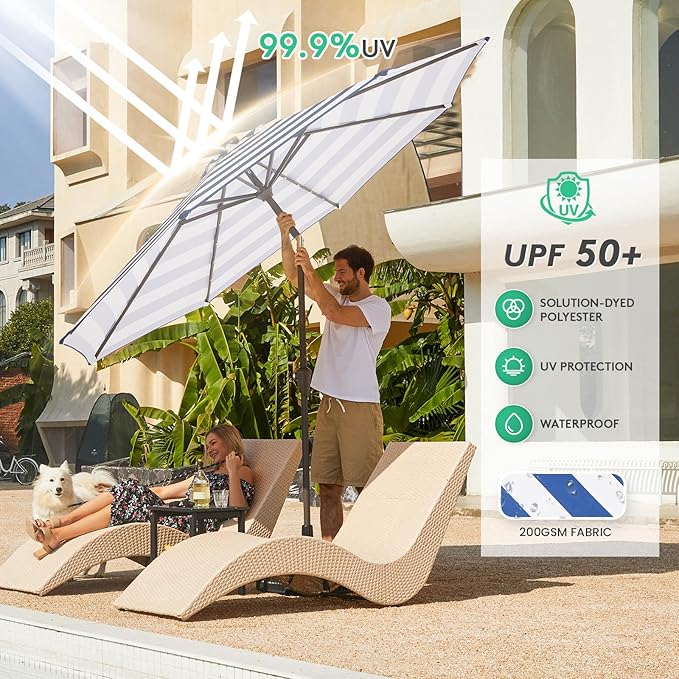 JEAREY 9FT Outdoor Patio Umbrella - Image 5