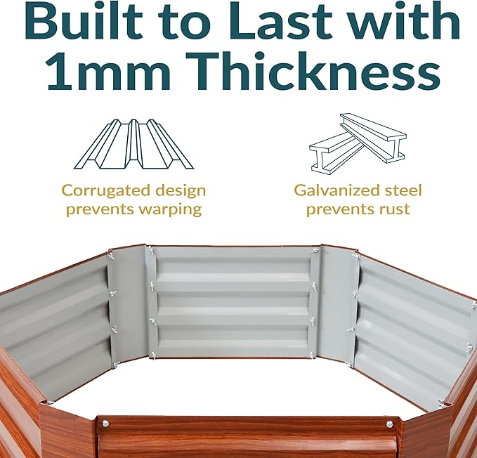 Sunnydaze 11.75" H Raised Metal Garden Bed - Image 2